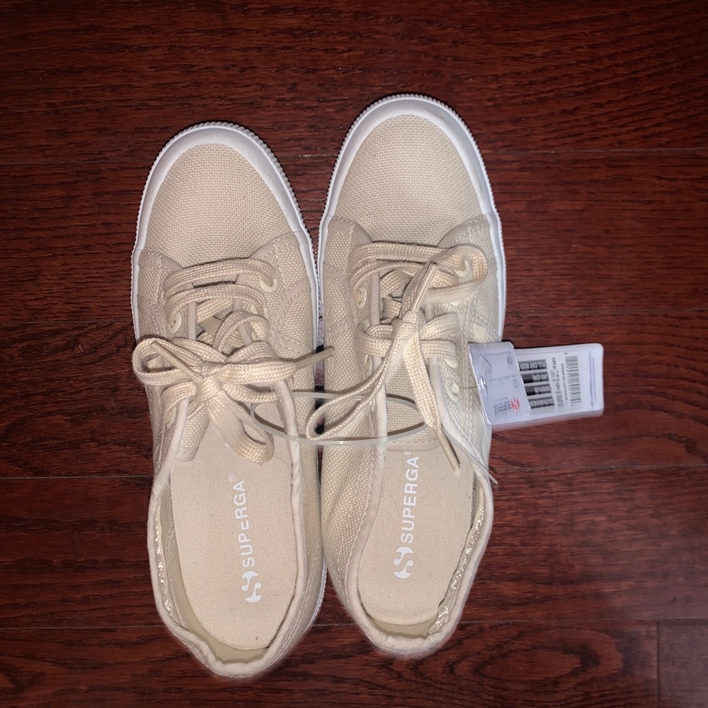 NWT TAN SUPERGA SNEAKERS
